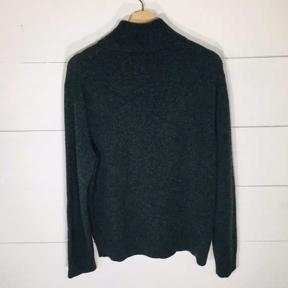 J. CREW 1/4 Zip Lambs Wool Pullover Sweater MEDIUM - Picture 4 of 4